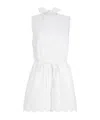 Patou Open-back Poplin Playsuit In White