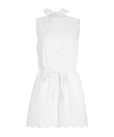 PATOU OPEN-BACK POPLIN PLAYSUIT