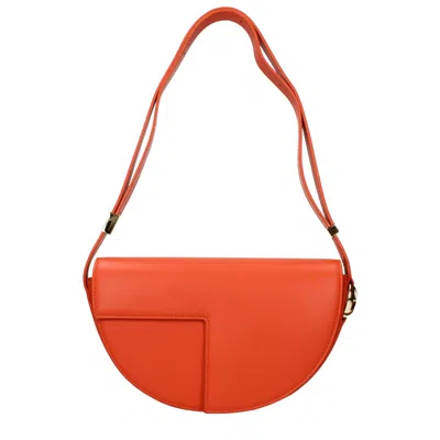 Patou Shoulder Bags For Women Orange Leather