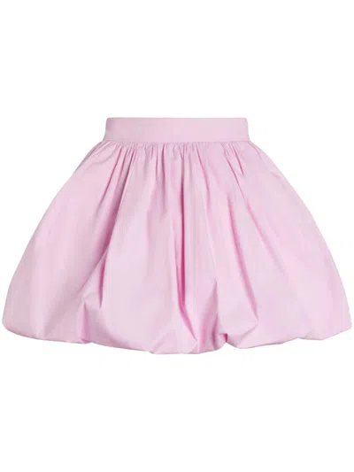 Patou Organic Cotton Bubble Mini Skirt In Pink