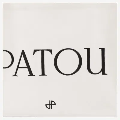 Patou Organic Cotton Canvas Tote Bag In White