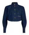 Patou Organic-cotton Denim Cropped Shirt In Blue