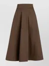 Patou Cotton Midi Skirt In Brown