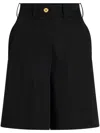 Patou Organic-cotton Gabardine Shorts In Black