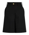 Patou Organic-cotton Gabardine Shorts In Black