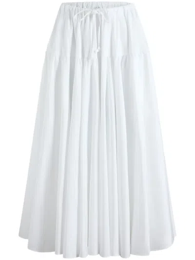 Patou Organic Cotton Maxi Skirt In 白色