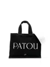 Patou Logo Mini Tote In Black  