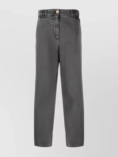PATOU ORGANIC COTTON STRAIGHT-LEG TROUSERS WITH BELT LOOPS
