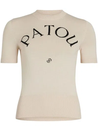 PATOU ORGANIC COTTON TOP WITH LOGO