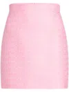 Patou Organic-cotton Tweed Mini Skirt In Pink