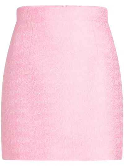 Patou Organic-cotton Tweed Mini Skirt In Pink