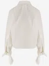 Patou Organic Cotton With Tied Sleeves Blouse In Neutral