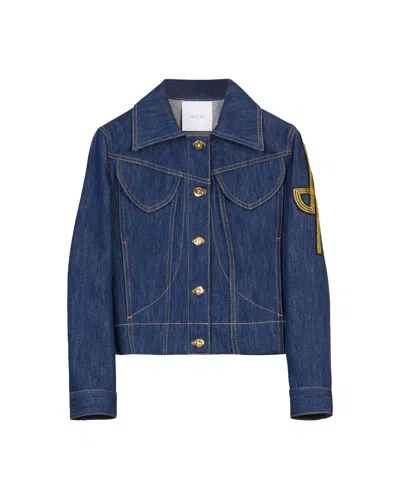 Patou Organic Denim Jacket In Blue