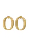 Patou Oval-frame Earrings In Gold