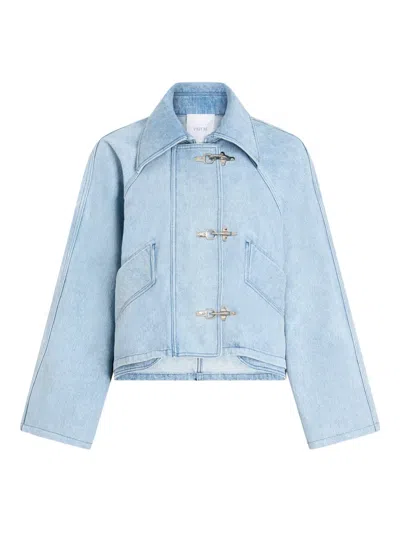 Patou Cropped-jacke Im Oversized-look In Blue