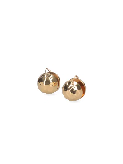 Patou Oversized Dome Clip-on Earrings In Golden