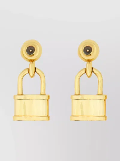 Patou Padlock Design Gold-tone Earrings