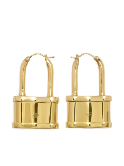 Patou Padlock Hoop Earrings In Gold