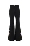 Patou Wide-leg Black Cotton Twill Pants In Black