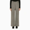 Patou Grey Herringbone Regular Trousers In Grey