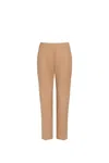 Patou Organic Cotton Cropped Trousers In Beige