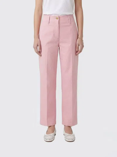 Patou Large Belt Denim Trousers In Pink