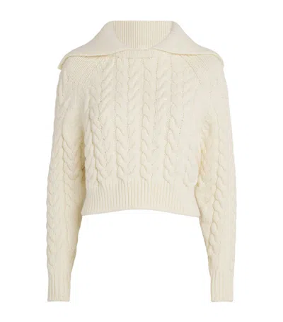 Patou Pat M Sailor Cable Oversize Jumper In White
