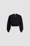 Patou Trendy Oversized Label Sweatshirt In Black