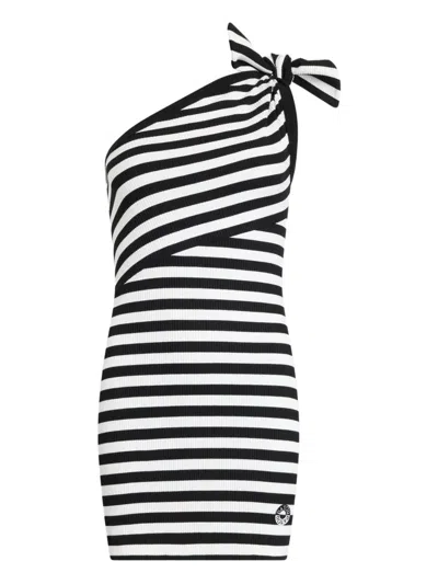 Patou Patterned Cotton Elastane Dress In Black