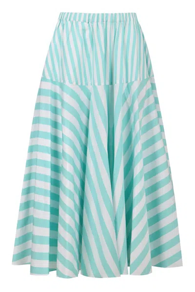 Patou Women's Printed Cotton Skirt In Green