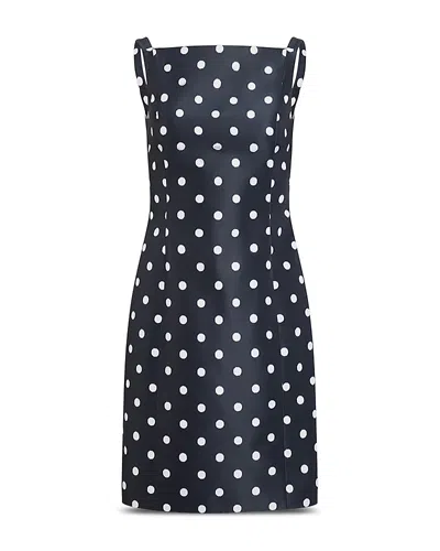 Patou Polka-dot Mini Dress In Blue