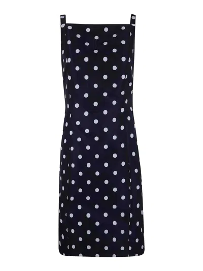 Patou Pencil Midi Dress In Blue