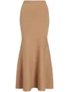Patou Peplum Maxi Skirt In Brown