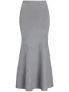 Patou Wool Peplum Skirt In Grey