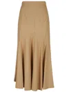 Patou Wool-blend Midi Mermaid Skirt In B Gray Sand