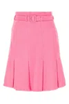 Patou Belted High-waisted Skirt In Pink