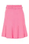 Patou Belted High-waisted Skirt