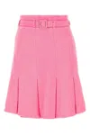 Patou Belted High-waisted Skirt In 453b