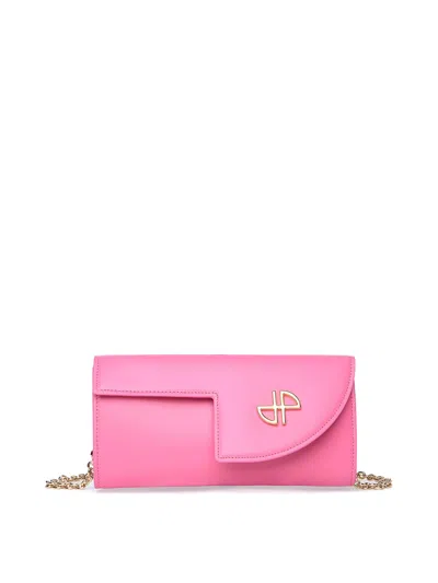 Patou Pink Leather Crossbody Bag In Nude & Neutrals
