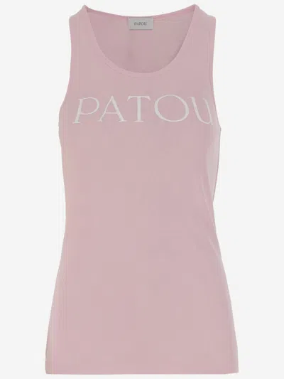 Patou Pink Logo-print Tank Top