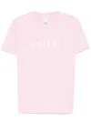 Patou Cotton T-shirt With Bold Logo And Relaxed Fit In Pink