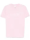 Patou Cotton T-shirt With Bold Logo And Relaxed Fit In Pink