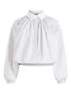 Patou Pinstripe-pattern Cotton Blouse In Multi