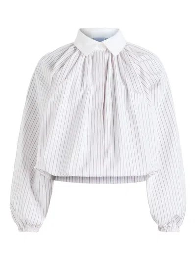 Patou Pinstripe-pattern Cotton Blouse In Multi