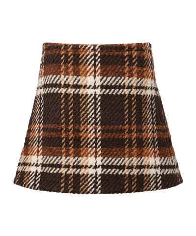 Patou Plaid Mini Skirt In Multi