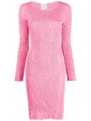Patou Smocked Organic Cotton Dress In Pink