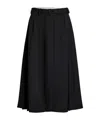 Patou Wool Skirt With A-line Silhouette And Side Pockets In Black