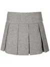 PATOU PATOU PLEATED TEXTURED MINI SKIRT