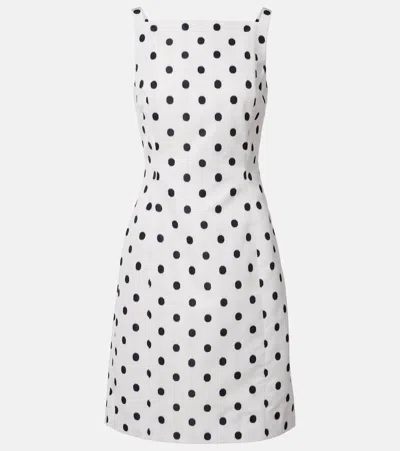 Patou Polka-dot Minidress In White
