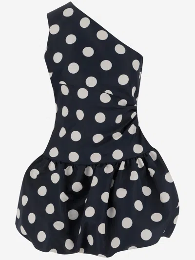 PATOU POLKA DOT ONE-SHOULDER DRESS